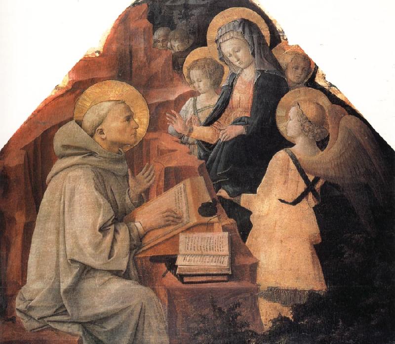Fra Filippo Lippi St Bernard's Vision of the Virgin Spain oil painting art